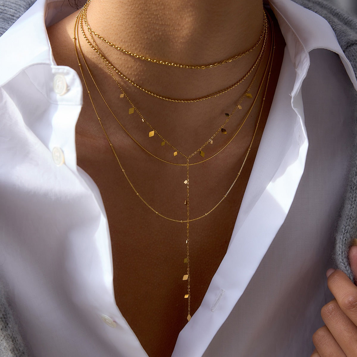 18K gold layered necklace Vera Lux