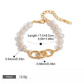 18k gold stainless steel pearl bracelet Vera Lux
