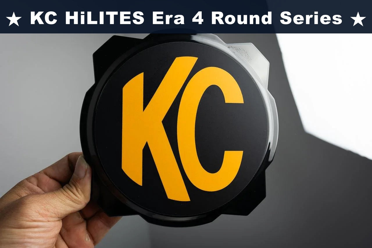 KC HiLITES Era 4 ROUND Series Light Cover Overlays - Universal StickerFab