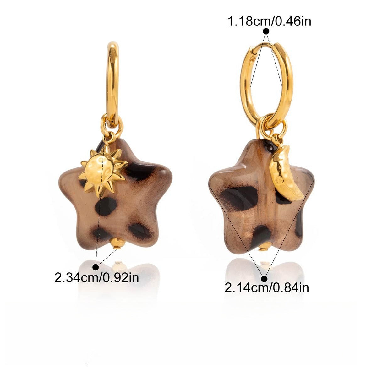 Light luxury and sophisticated titanium steel earrings for autumn and winter. Vera Lux