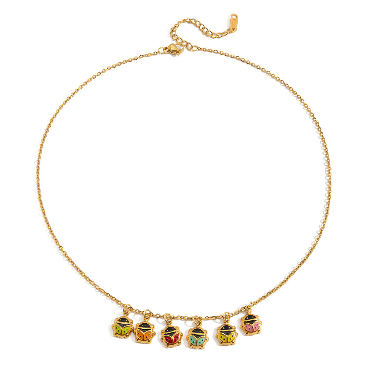 18K Gold Stainless Steel Ladybug Necklace Vera Lux