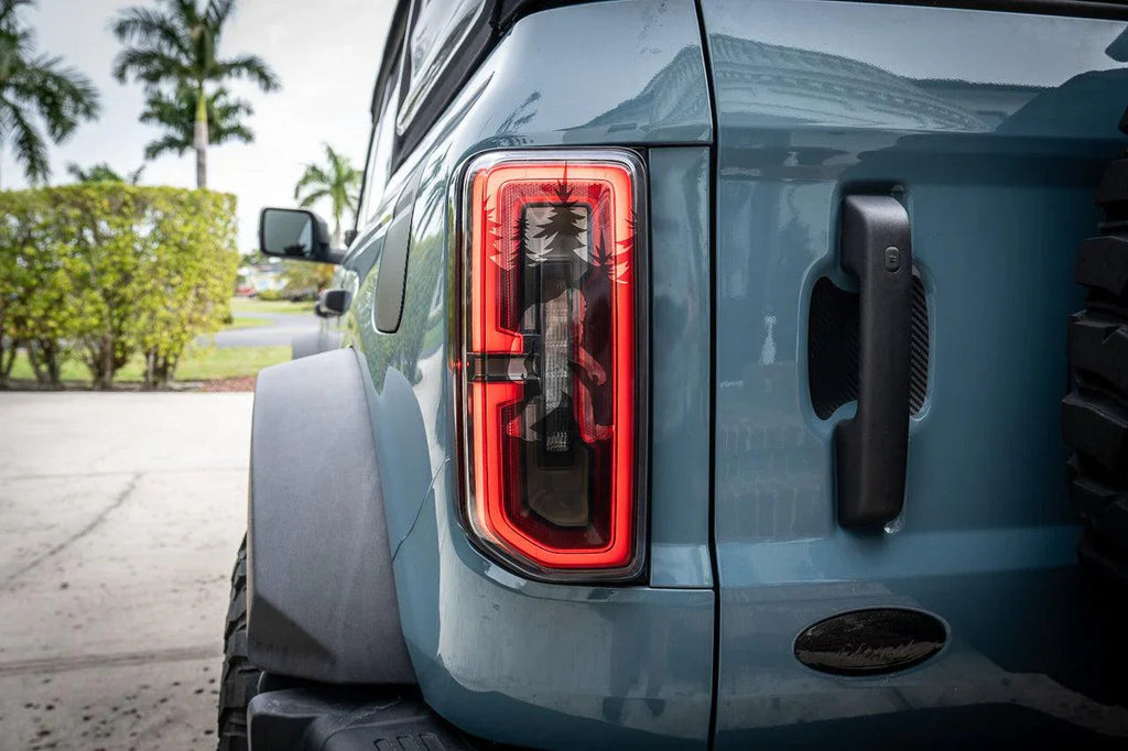 Bigfoot aka Sasquatch in the Woods Tail Light Overlays - 2021+ Bronco StickerFab