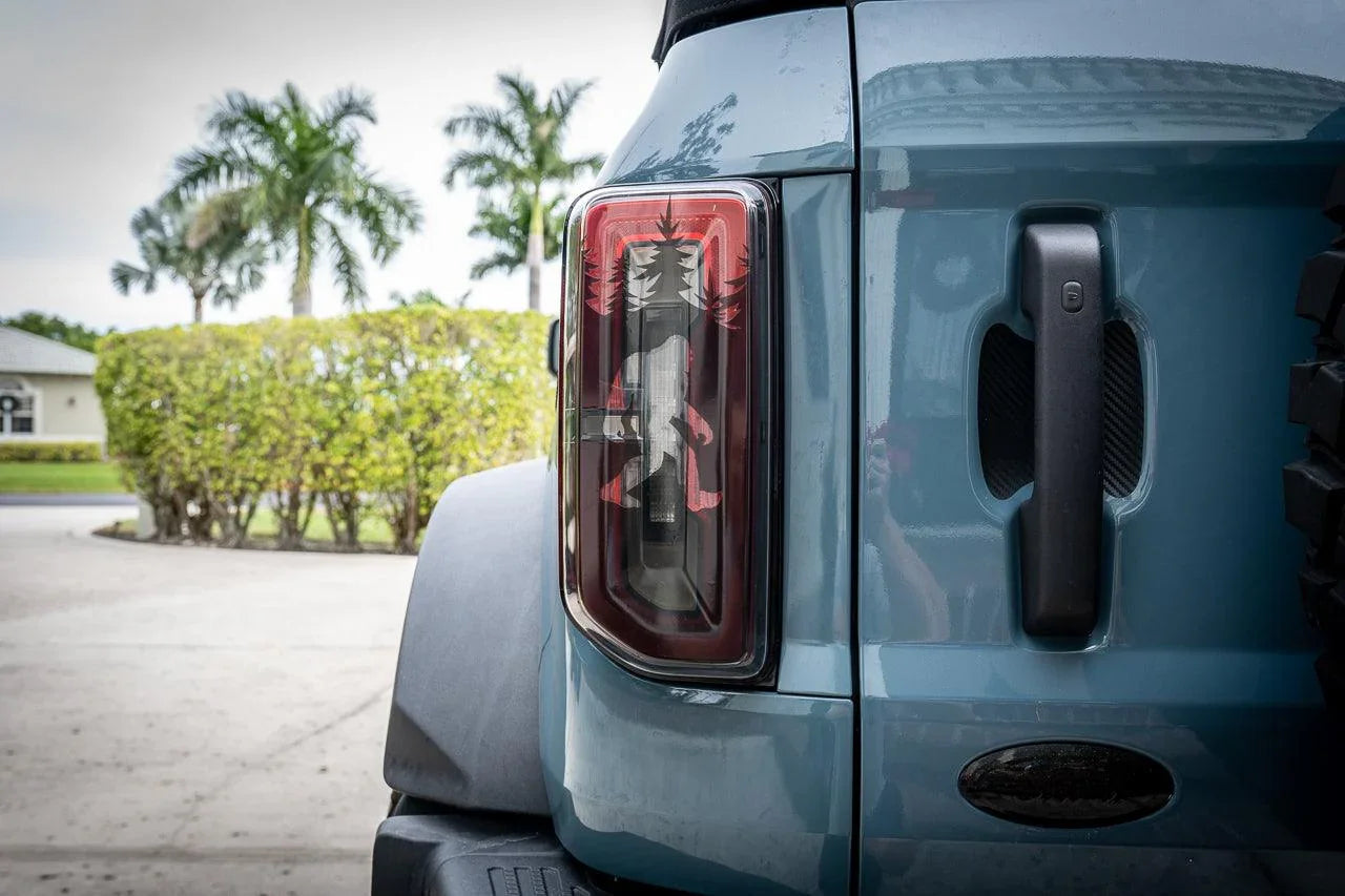 Bigfoot aka Sasquatch in the Woods Tail Light Overlays - 2021+ Bronco StickerFab