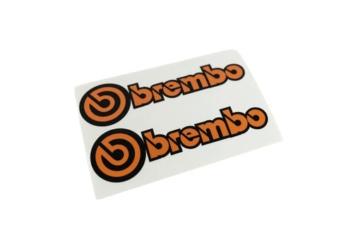 "Brembo" Brake Caliper High Temp Stickers - Custom Color Printed StickerFab