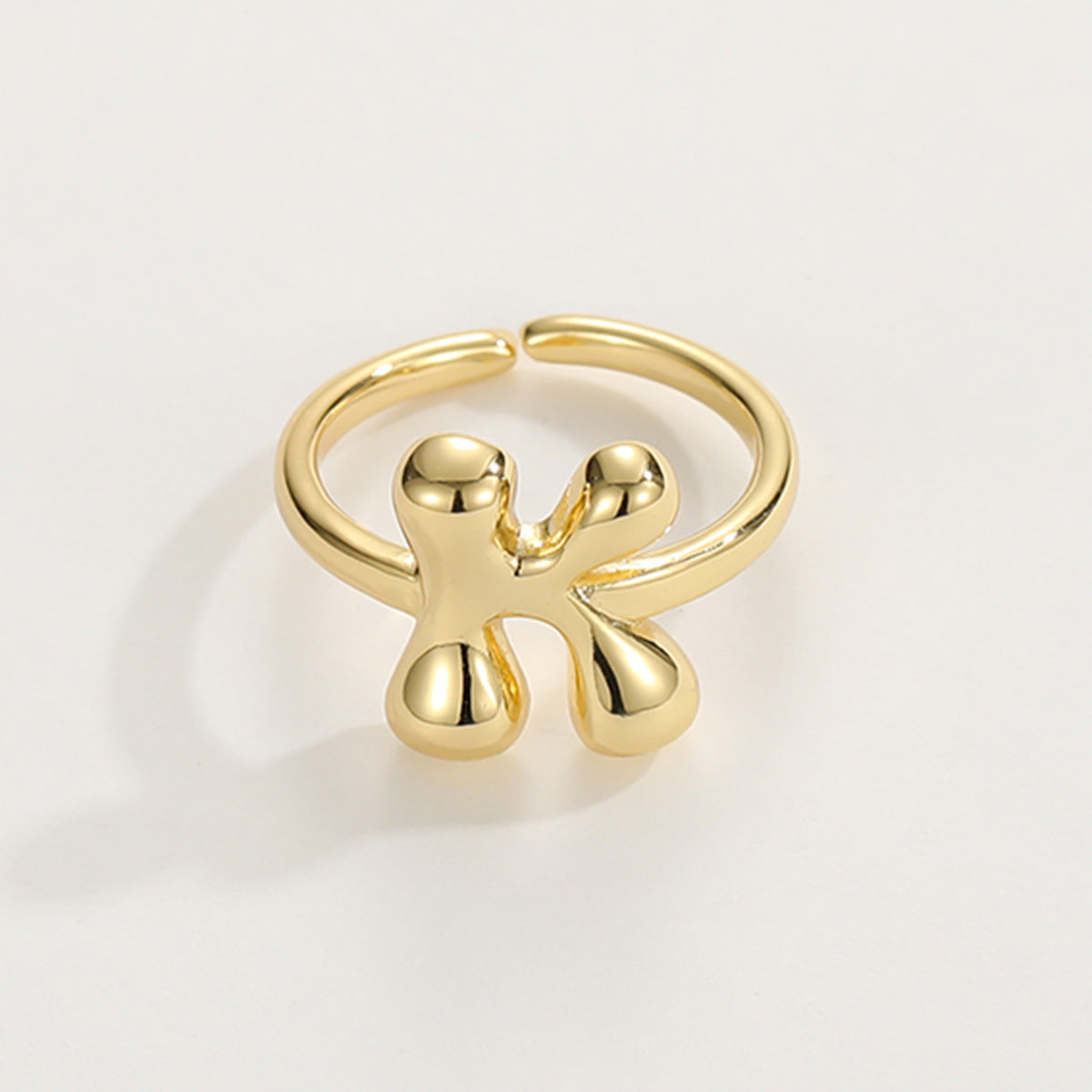 Adjustable English Letter Ring With Adjustable Opening Vera Lux