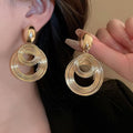 Metal Round Hoop Earrings, European American Cold Style, Bold Niche Hot Sale Jewelry Vera Lux