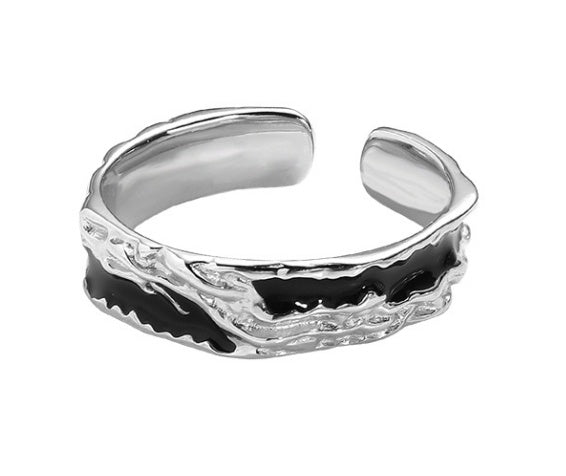Men's Trendy Light Luxury Single Ring, Adjustable Opening Fashion Ring For Men, Stylish Personality Advanced Index Finger Ring, Men's Jewelry Vera Lux