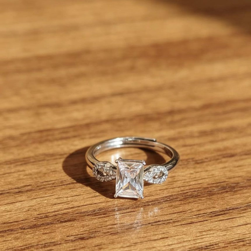 Affordable Luxury Sugar Cube Style Adjustable Ring Vera Lux