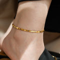 Light luxury 18K gold and silver anklet Vera Lux