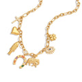 18K gold plated titanium steel DIY pendant necklace, a luxurious and sophisticated clavicle chain. Vera Lux