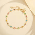 Multicolor Micro-Set Rainbow Zircon Bracelet Vera Lux