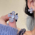 Bow Cat Eye  Crysta Drop Earrings  Dainty Gold Tassel Studs For Sweet Girls Vera Lux