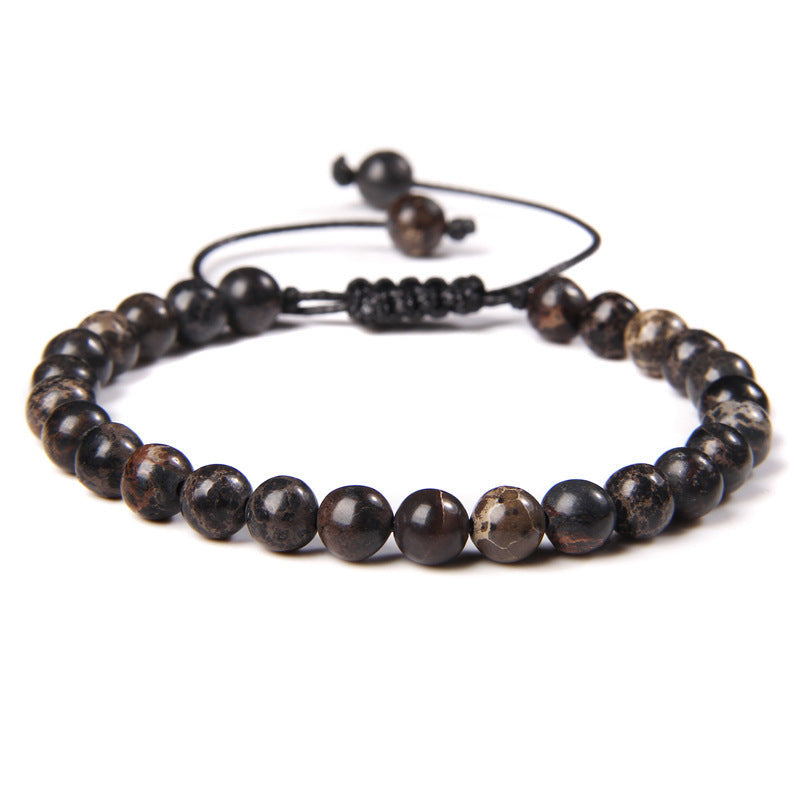 6mm Natural Stone Beads Womens Bracelet Yoga Energy Sports Vera Lux