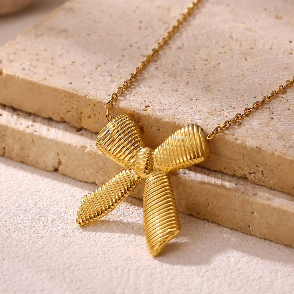 Statement Geometric Bow Tie Necklace That Wont Fade Vera Lux