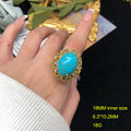 Retro Luxe Lapis Lazuli Turquoise Ring Vera Lux