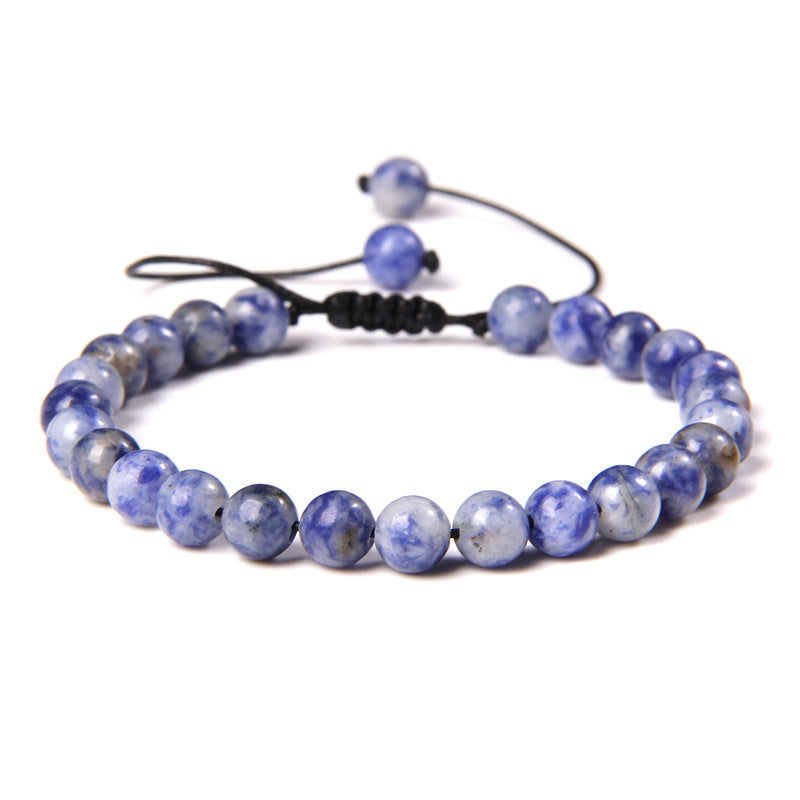 6mm Natural Stone Beads Womens Bracelet Yoga Energy Sports Vera Lux