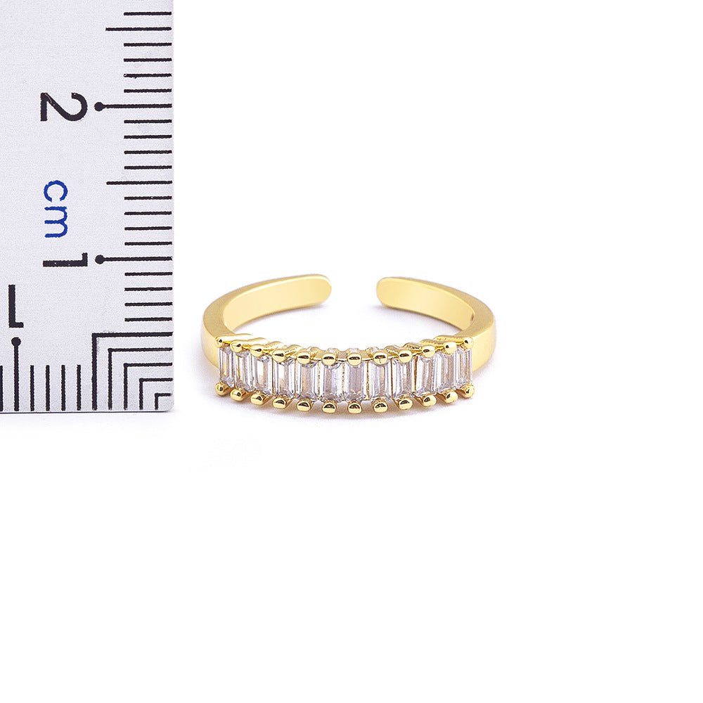 Zircon Geometric Open Ring For Women Vera Lux