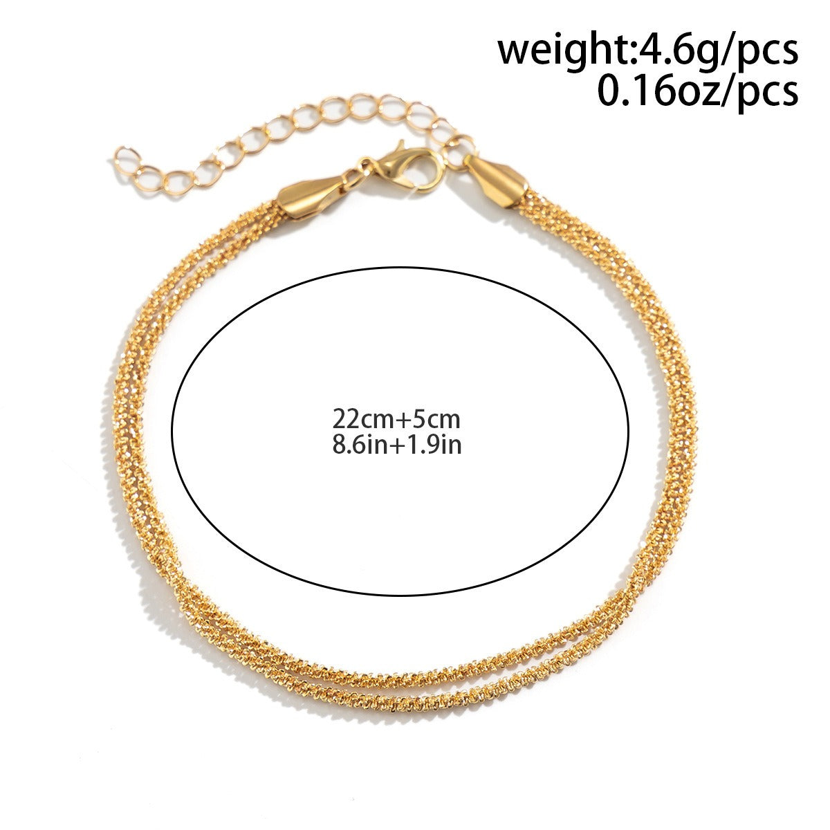 Sparkling naked chain multi-layer wrapped chain Vera Lux