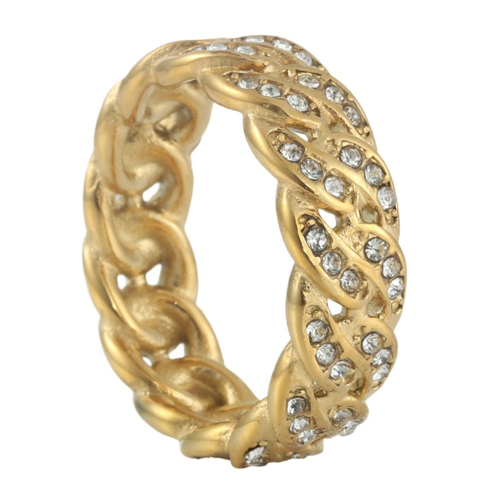 Personalized Punk Stainless Steel Chain Ring Vera Lux
