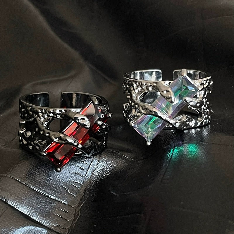 Dark Minimalist Trendy Ring For Men & Women, INS Niche Design, Adjustable High-End Index Finger Ring Vera Lux