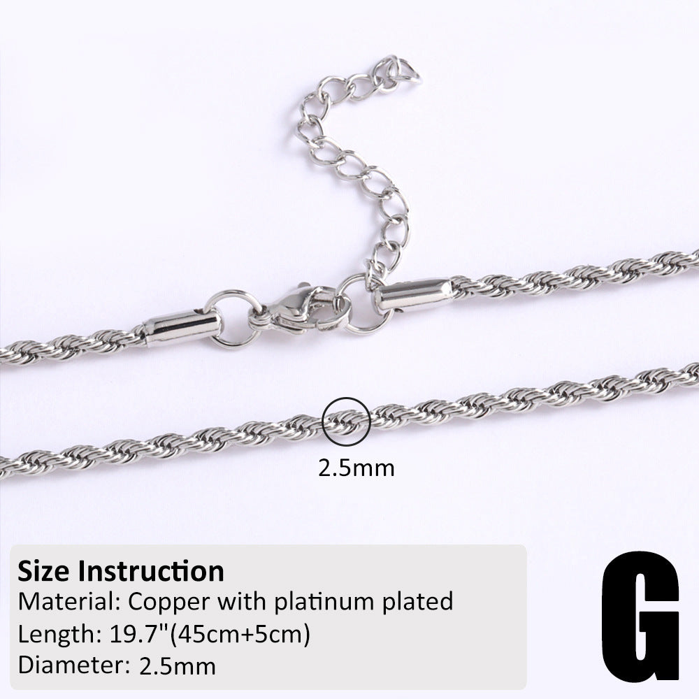 Copper-plated 18k Gold DIY Hip-hop All-match Chain Necklace Vera Lux