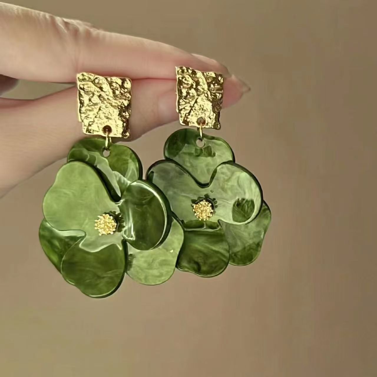 Silver Post Pleated Round Petal Earrings, New Chinese Retro Dangles, Niche Elegant National Trend Jewelry Vera Lux