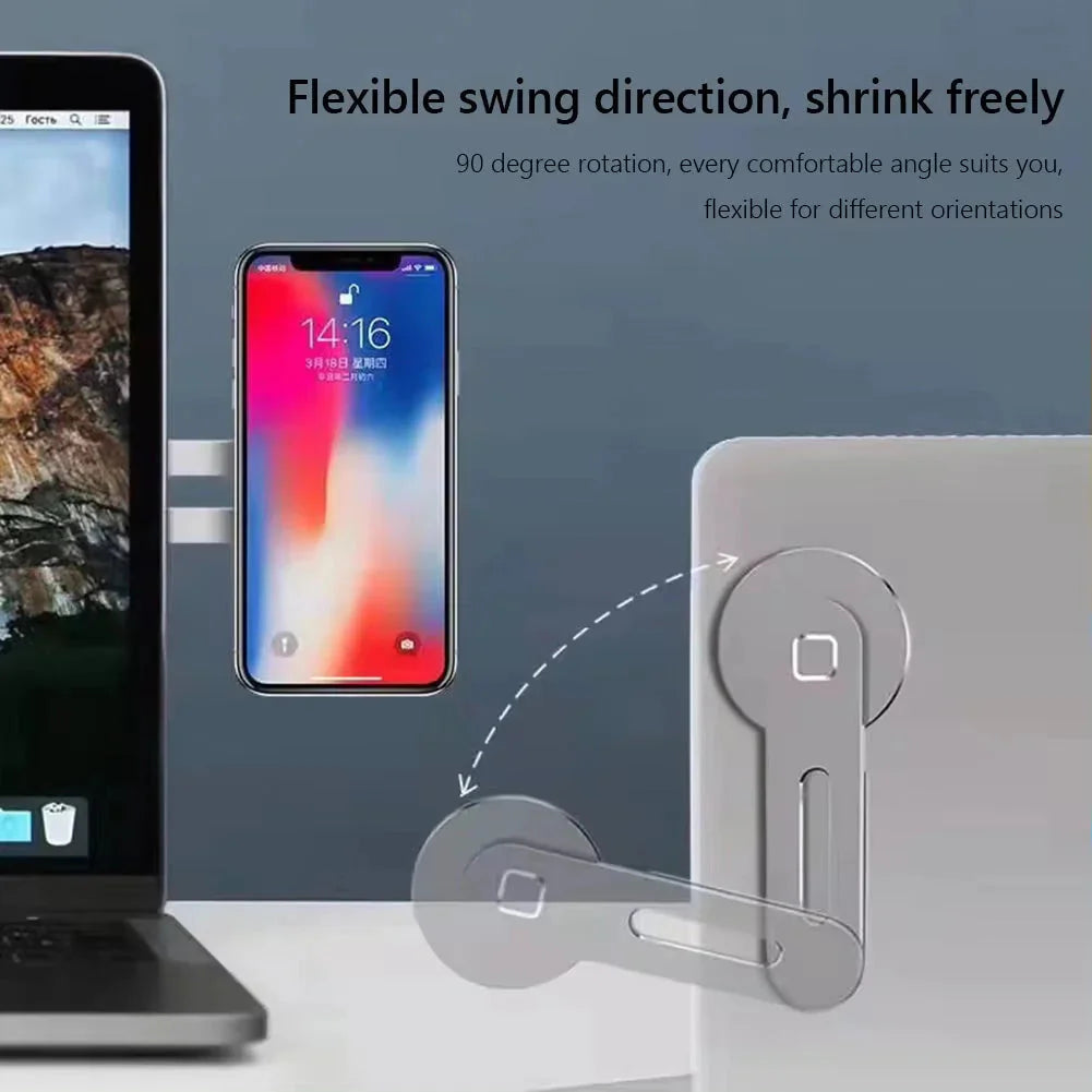 Metal Expansion Phone Stand for Laptop and Tesla Vehicles - Magnetic Folding Phone Holder with 15W Fast Charger Whatever the Treasure