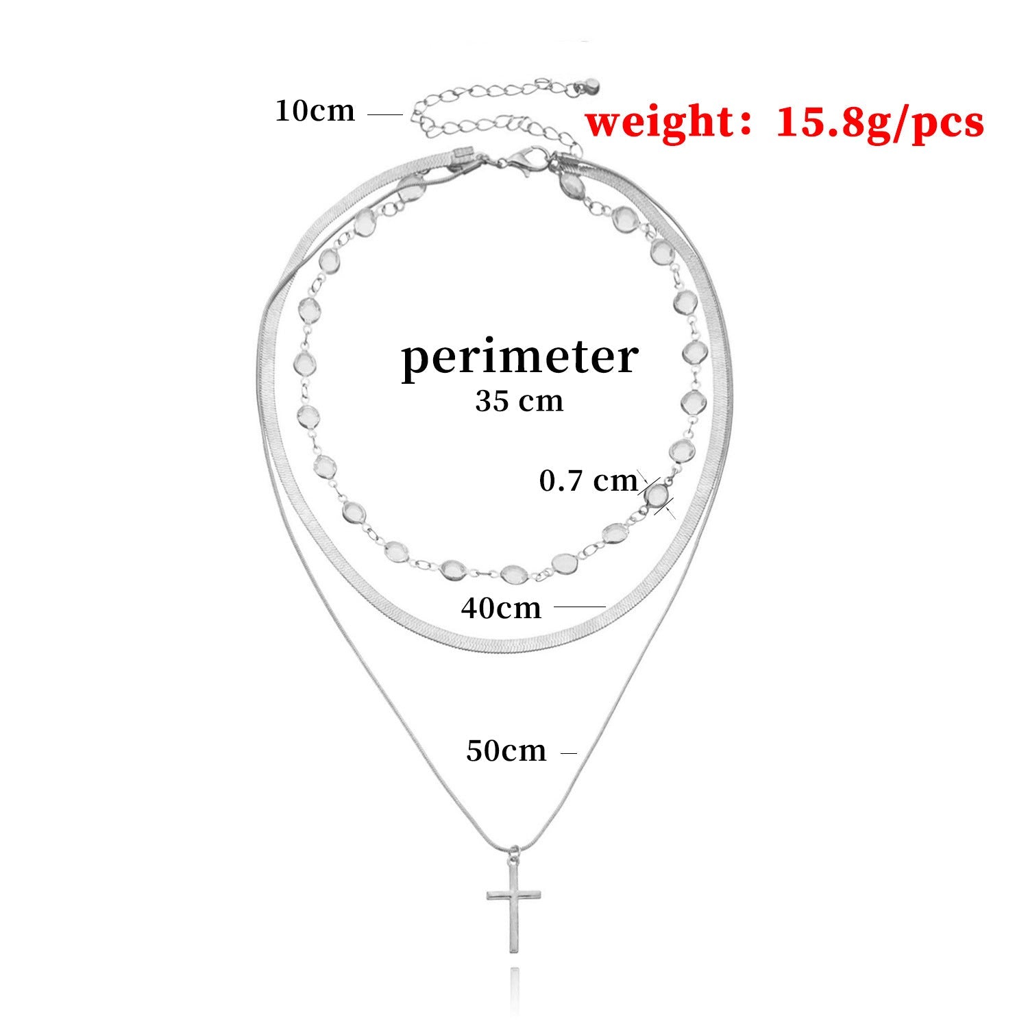 Fashion Rhinestone Necklace Cross Pendant Necklace For Women Vera Lux