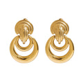 18K gold hollow crescent design classic and fashionable earrings Vera Lux
