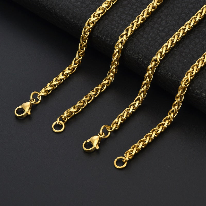 Stainless Steel Skeletal Chain Personalized Simple Fashionable Versatile Necklace Jewelry Vera Lux
