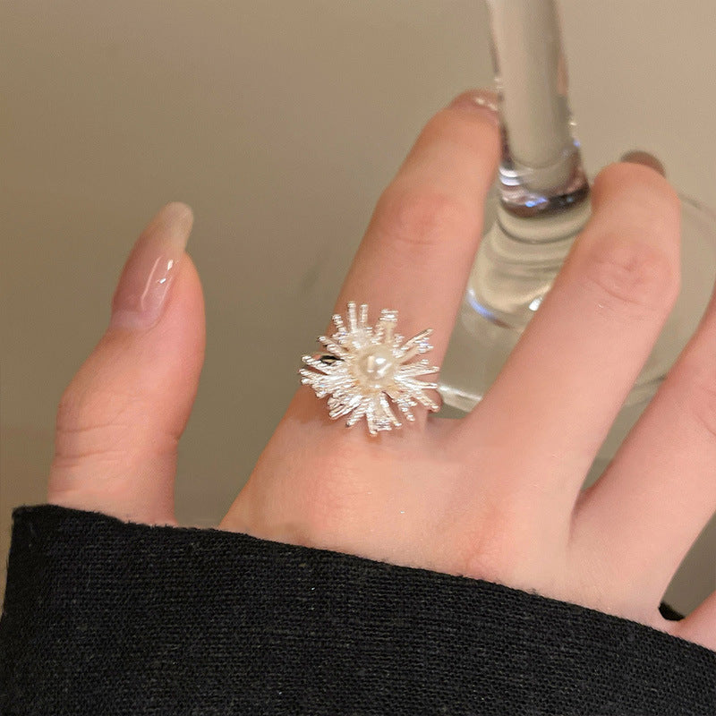 Pearl Firework New Niche Open-End Ring For Women Vera Lux