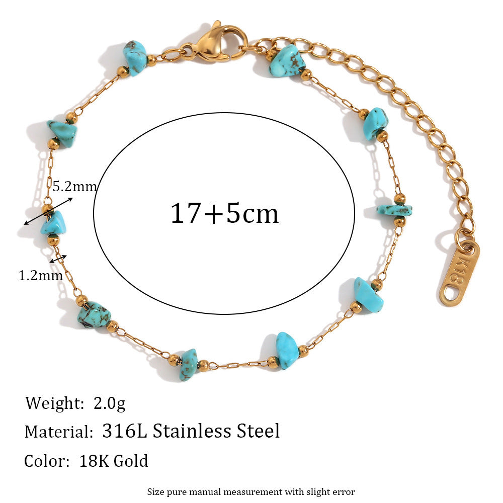 Fashionable Natural Pebble Handmade Bracelet Vera Lux