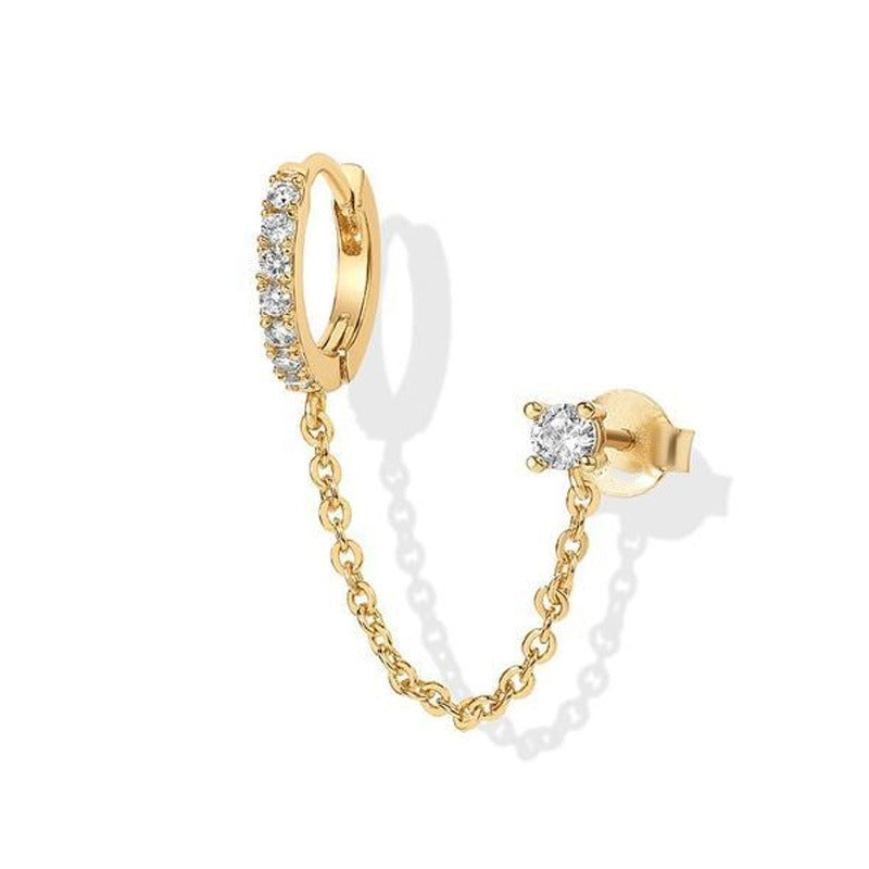 S925 Silver Single-Row Diamond Stud Earrings Vera Lux