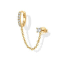 S925 Silver Single-Row Diamond Stud Earrings Vera Lux