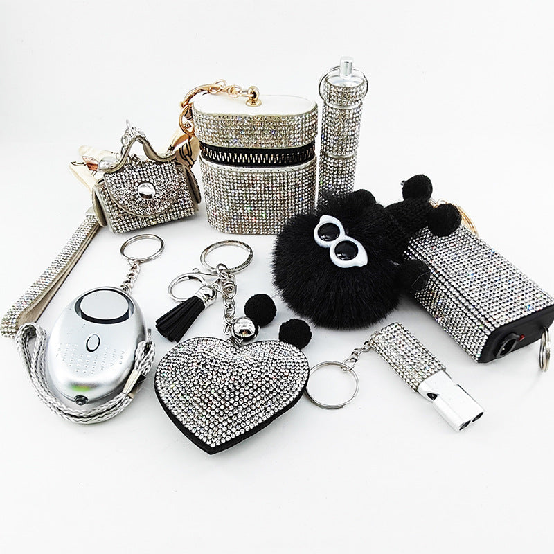 8-piece Heart-shaped Keychain Charm Set In Red Packaging Vera Lux