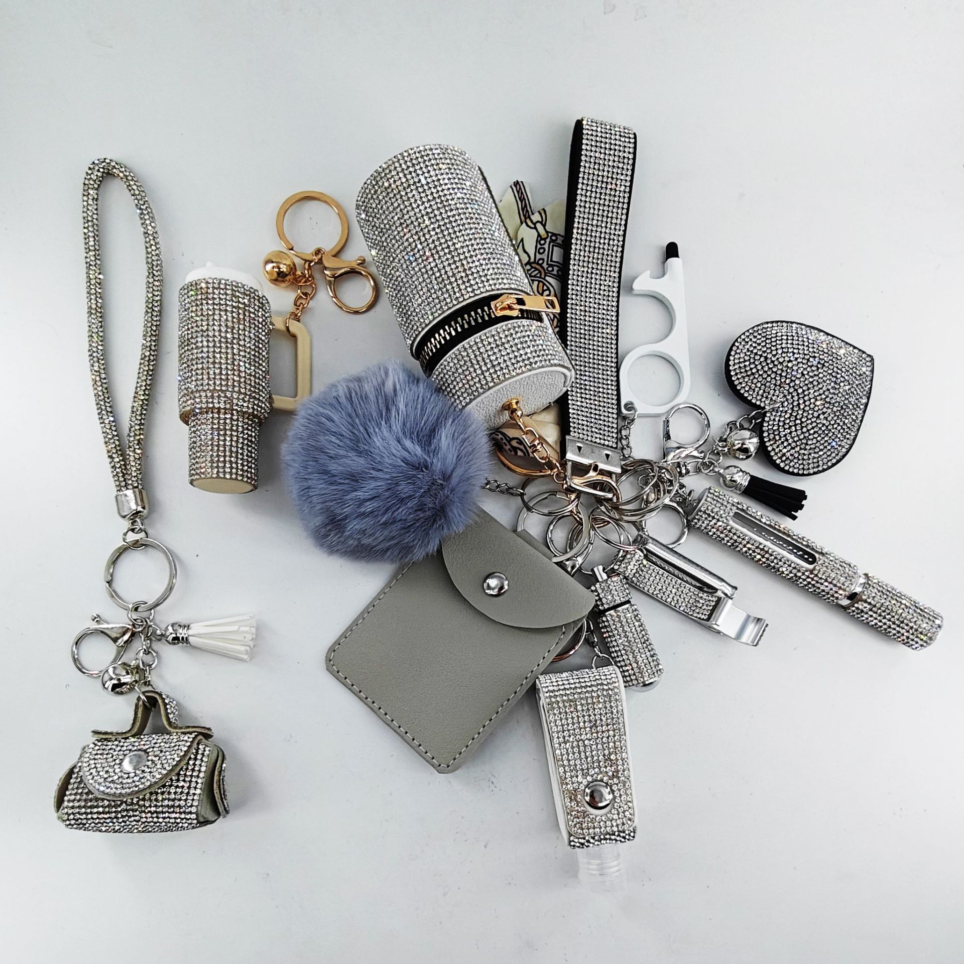 13-Piece Self-Defense Mini Lipstick Keychain Set Vera Lux