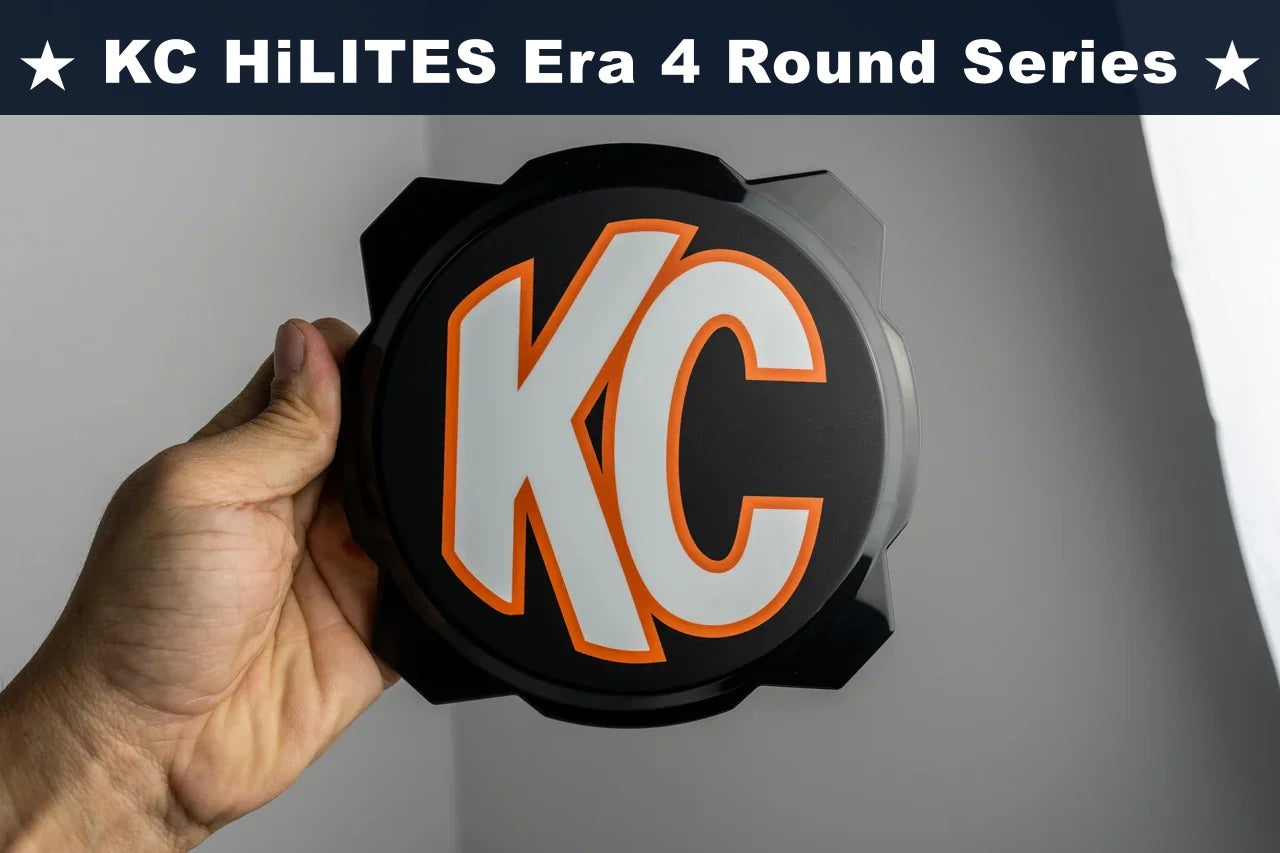 KC HiLITES Era 4 ROUND Series Light Cover Overlays - Universal StickerFab