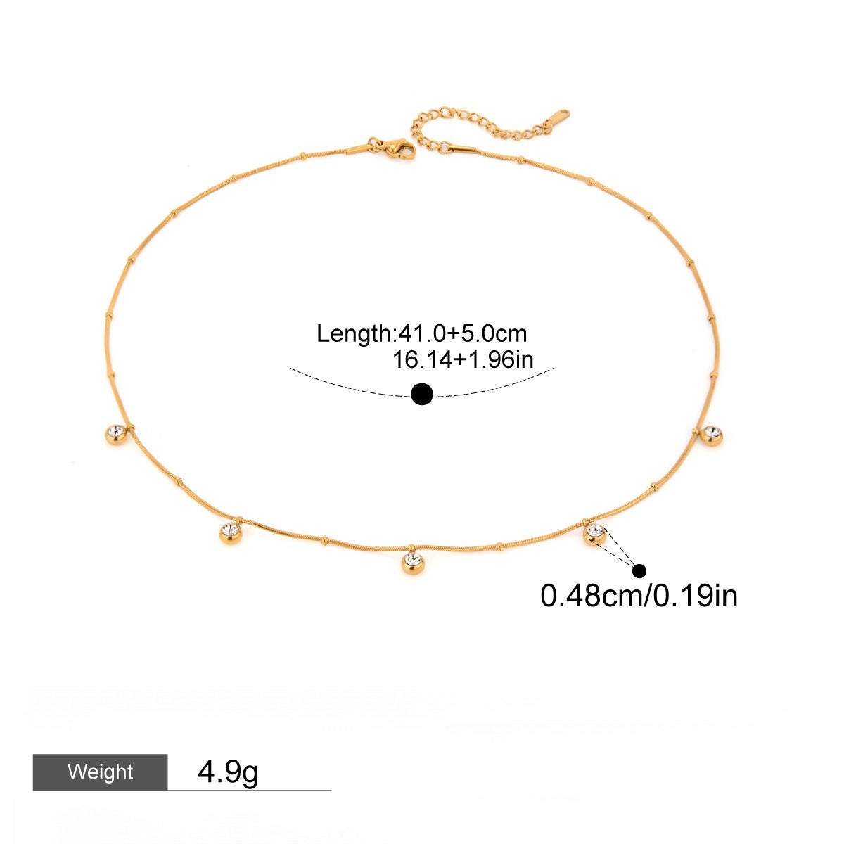 18k gold stainless steel pearl bracelet Vera Lux