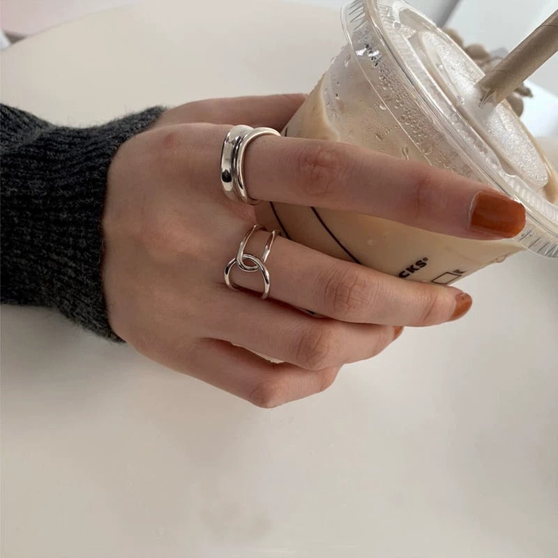 Japanese Light Luxury INS Niche Design Ring, Fashionable Retro Minimalist Open Ring For Women Vera Lux