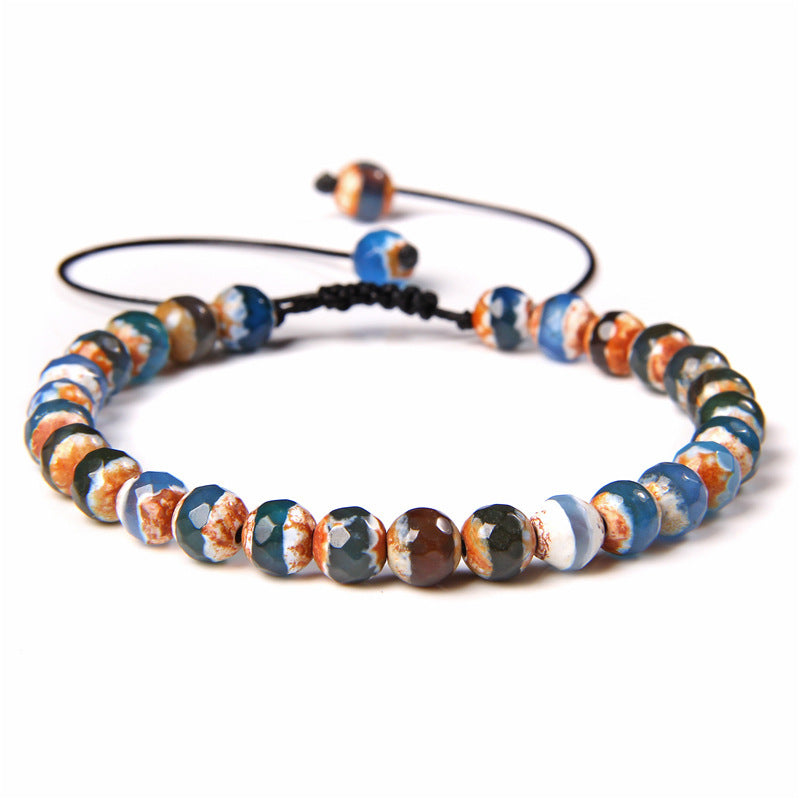 6mm Natural Stone Beads Womens Bracelet Yoga Energy Sports Vera Lux