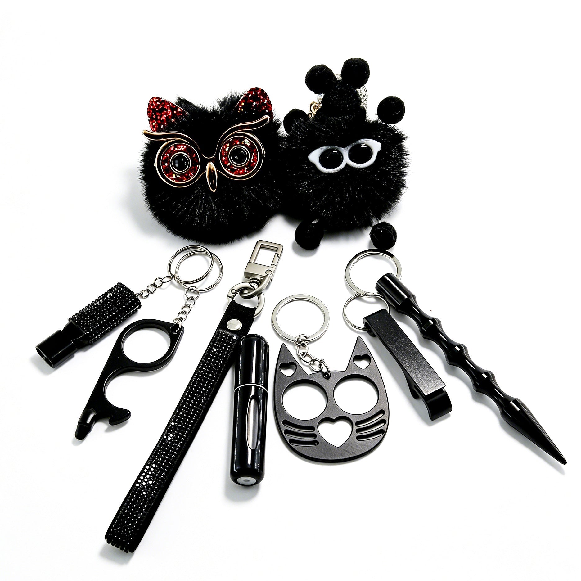 Ins Little Coal Ball Self-defense Keychain Vera Lux