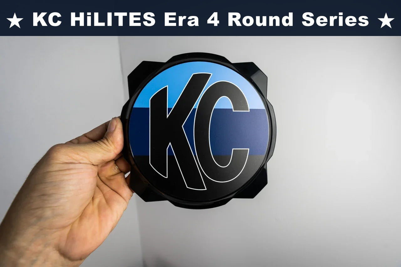 KC HiLITES Era 4 ROUND Series Light Cover Overlays - Universal StickerFab