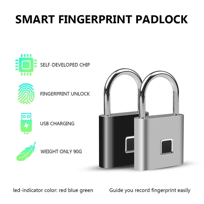 Smart Fingerprint Padlock Whatever the Treasure