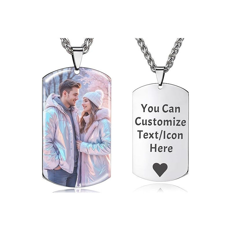 Customized Alloy Necklace With Lettering And Photo Exchange Vera Lux