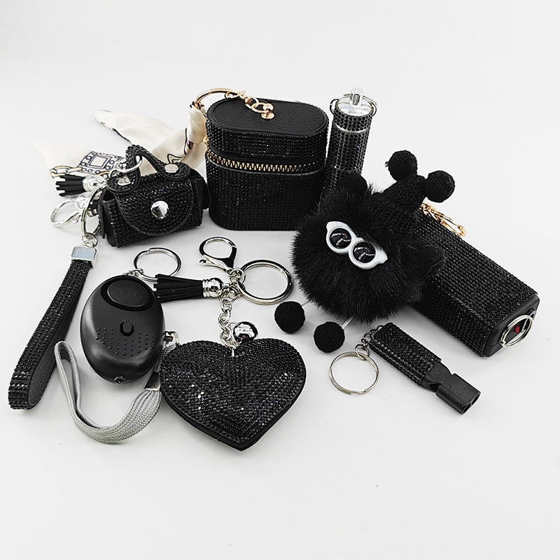8-piece Heart-shaped Keychain Charm Set In Red Packaging Vera Lux