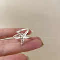 Starfish Bead Adjustable Open Ring For Women, Niche High-End Literary Retro Elegant Index Finger Jewelry Vera Lux