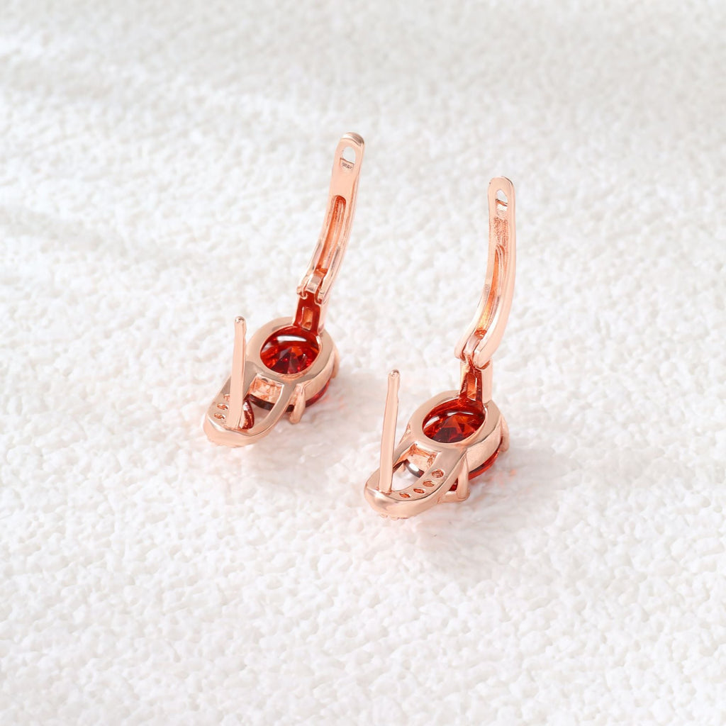 High-End Oval Colored Zircon Earrings Vera Lux