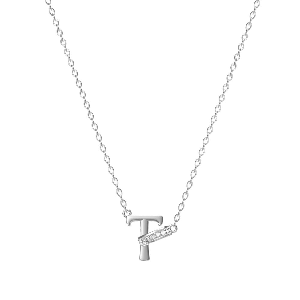 26-Letter Diamond-Embedded Unique Design Necklace For Women Vera Lux