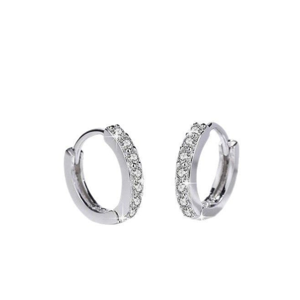 925 Sterling Silver Diamond-Studded Trendy Earrings Simple And Stylish For Students Vera Lux