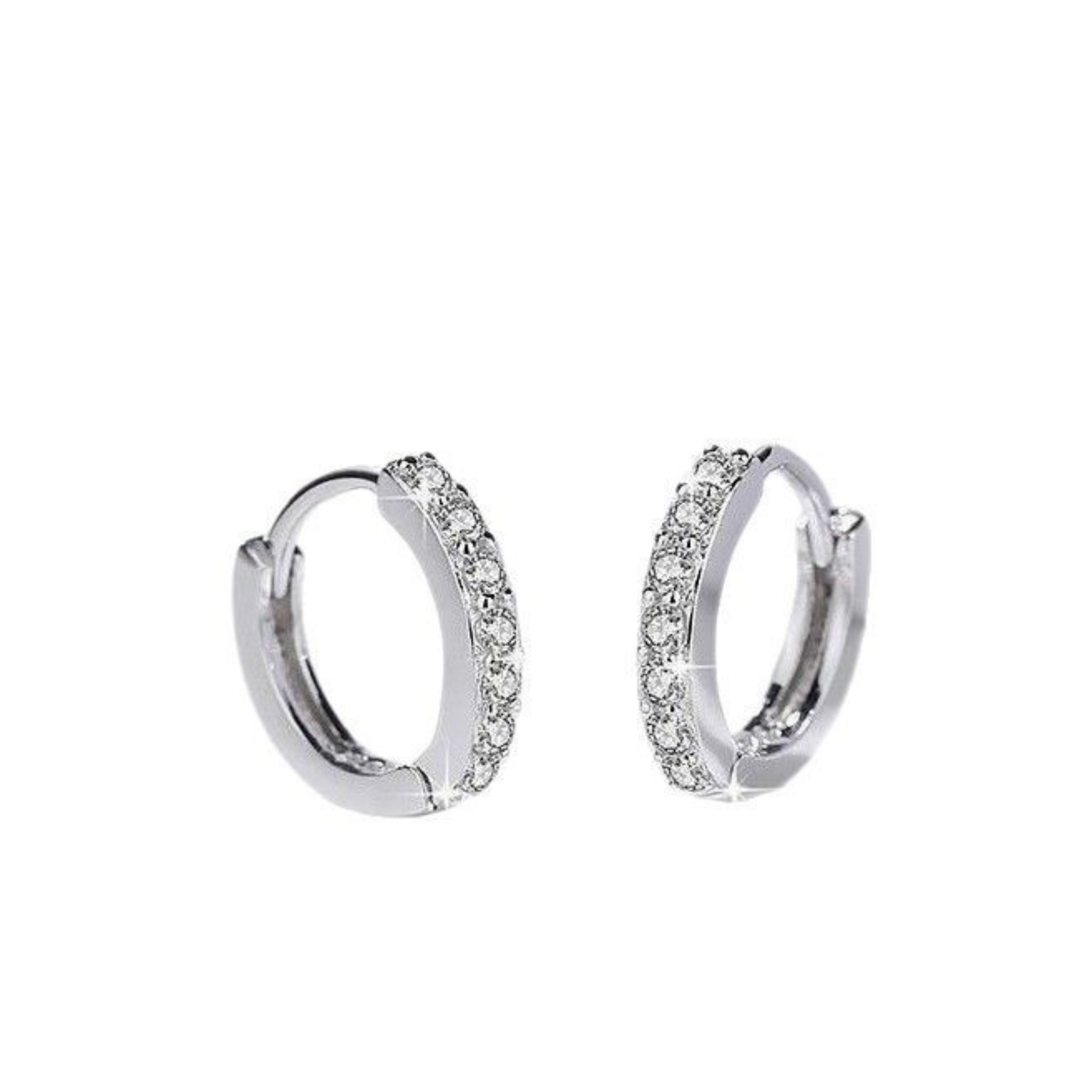 925 Sterling Silver Diamond-Studded Trendy Earrings Simple And Stylish For Students Vera Lux